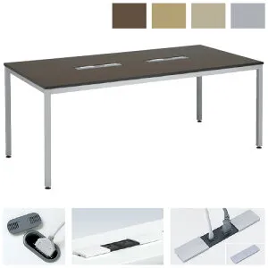 ケルン スクエアテーブル KT-365 天板カラー：ライトグレー サイズ：W2400×D1200×H900