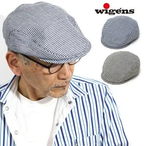 ＼クーポン利用で全品10%OFF／ 父の日 ギフト 人気 帽子 メンズ ハンチング 大きいサイズ WIGENS 千鳥格子 インポート ブランド 送料無料 春夏 ハンチング帽 ネイビー ライトブラウン 男性 ギフ