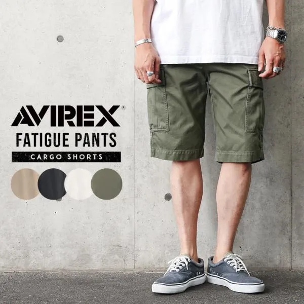 AVIREX アビレックス 6126131 FATIGUE SHORTS ファティーグ ショートパンツ メンズ ハーフパンツ ミリタリー ショーツ【7835913001】【クーポン対象外】【T】