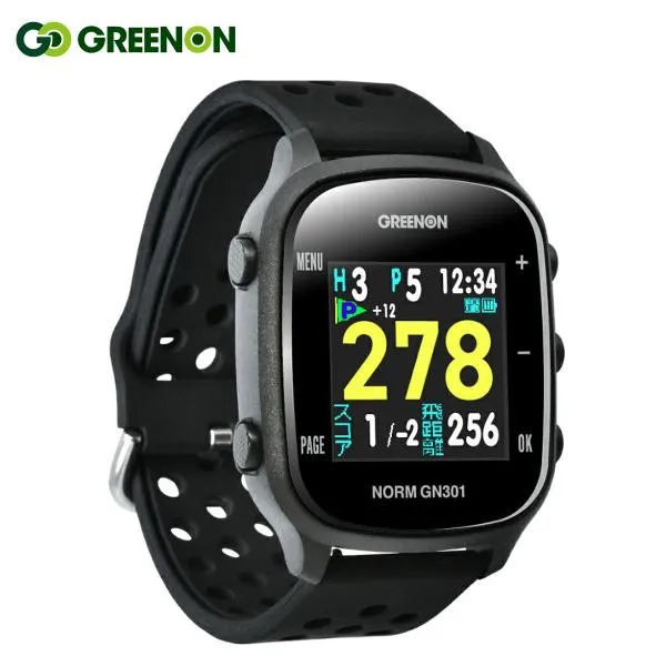 GreenOn グリーンオン 正規品 THE GOLF WATCH NORM GN301 ザ ゴルフウォッチ ノルム GPS watch ゴルフナビ ウォッチ 「 腕時計型GPS距離測定器 」 【