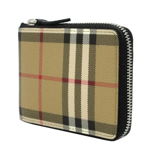 [BURBERRY] [バーバリー] 財布 二つ折り財布 VIA MANZONI チェック ラウンド ジップ ウォレット 8084171 ARCHIVE BEIGE (ベージュ系マルチ) アウトレット メンズ [並行輸入品]