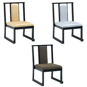 木製椅子 SH350 金波 / 銀波 / 松島 仏具 椅子 宗教用具 寺院用具 法要 法事 参拝用 低座椅子 収納 クッション コンパクト 高級感【納期目安：通常2～4営業日発送】