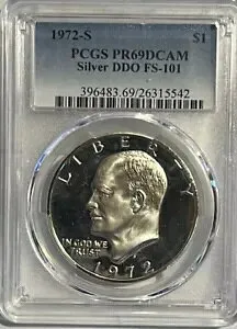 1972-S IKE アイゼンハワー $1 PCGS シルバー DDO FS-101 PR69DCAM