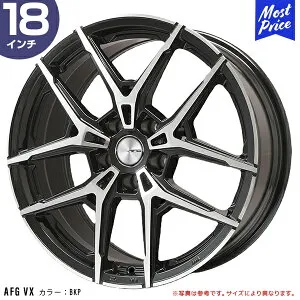 ビッグウェイ AFG VX 18インチ 8.0J 42 5-108 ブラックポリッシュ 1本 | BIGWAY ホイール M14X1.5 ボルボ VOLVO ドレスアッ輸入車