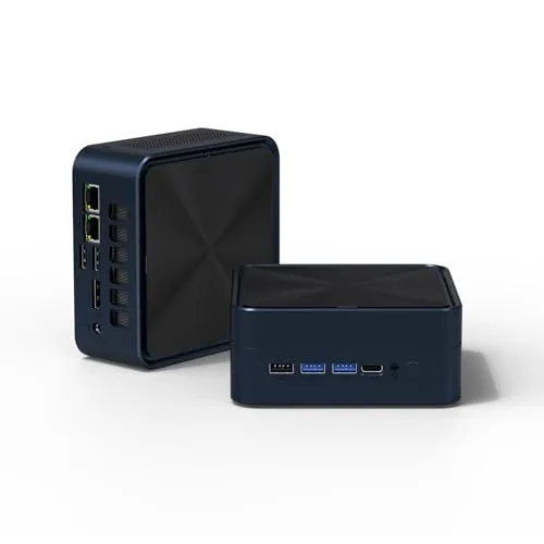 YCTipcミニPC Ryzen 5 6600U [2つ1GLANポート] 16GB LPDDR5 512GB NVMe SSD, Mini PC 6C/12T 最大4.5GHz WiFi6 / Bluetooth5.2 / デュアルチャネル 小型PC H