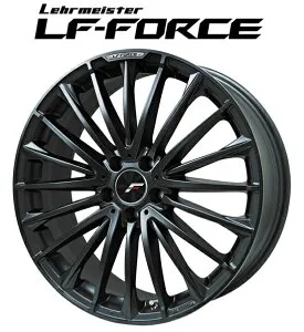 送料無料 4本セット ホイールのみ レアマイスター LF-FORCE マットブラック 18インチ 7J インセット+35 5穴 PCD120 トヨタ 純正平座ナット対応 新型 40系 アルファード ヴェルファイア 荷重815kg対応