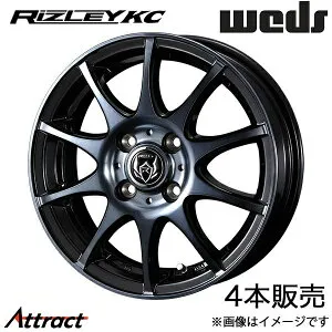 ライツレーKC スイフト ZC#1S/ZD#1S 15インチ アルミホイール 4本 ブラックポリッシュBC 0040515 WEDS Rizley KC