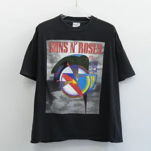 90s VINTAGE TEE Guns N Roses World Tour 1993 Tokyo Dome BROCKUM XL ガンズ・アンド・ローゼズ 半袖Tシャツ ブラック