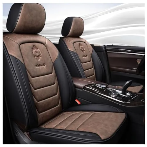FYYUKX (元のもの)カーシートカバー適用 Toyota トヨタ オーリオンXV40/オーリオンXV60/アリスト/アクア/C-HR/bZ4X/ブレビスAi250/ブレビスAi300 車の保護カバー/アクセサリー,茶色
