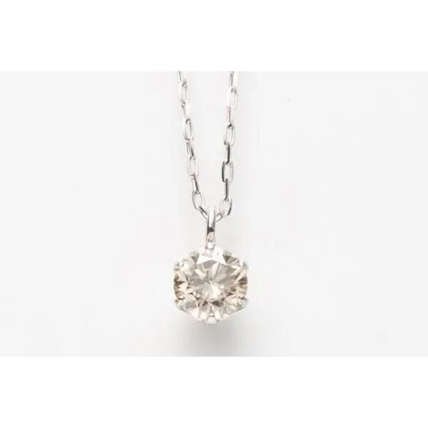 Courage Ailes PDA-1504PT ネックレス 天然ダイヤモンド ブラウンダイヤ Pt850 Pt900 プラチナ 0.2ctup 一粒ダイヤ シャンパン ペンダント メーカー直送