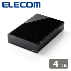 エレコム｜ELECOM HDD 外付けハードディスク 4TB ファンレス静音設計 ラバーフット付（ブラック） ELD-HTV040UBK