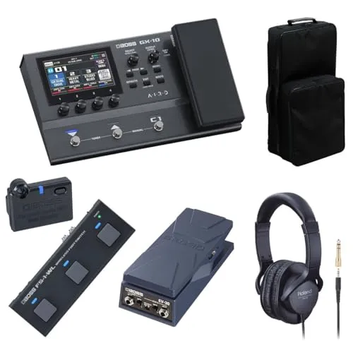BOSS/GX-10 Guitar Effects Processor GX10 マルチエフェクター[オプションアイテム+リュック式キャリングバッグセット] FS-1-WL + EV-1-WL + BT-DUAL