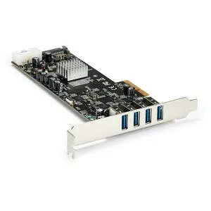【メーカー在庫あり】 USB増設カード/PCIe 2.0 - 4x USB-A/5Gbps/SATA・LP4電源 PEXUSB3S44V HD店