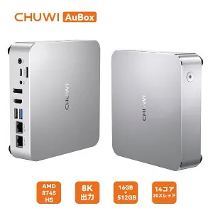 【クーポン後73,999円★エントリーで5倍P】CHUWI ミニPC 小型デスクトップパソコン DDR5 16GB 512GB AMD DDR5 Ryzen 7 8745HS 8コア16スレッド Radeon 780M Windows11 Pro Mini PC 4K 4画面対応 マルチディスプレイ コン