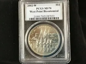 2002-W ウェストポイント バイセンテニアル PCGS MS70 パーフェクトジェム BU B0510