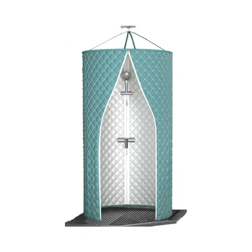 Howorr シャワーカーテン, 100x200cm シャワールーム用カーテン 防寒 保温おしゃれ 加厚 ストライプ 目隠し バス用品 防カビ加工 高級 無地 シャワーカーテン 小窓 遮光 洗濯可 取付簡単 (Green,100x200cm)