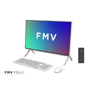 富士通 FUJITSU FMV Desktop F FMVF55L1WA 23.8型 Win11Home Ryzen 5 メモリ16GB SSD512GB Officeオプション付 デスクトップパソコン ホワイト F55-L1 FMVF55L1WA