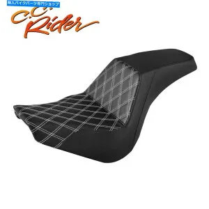 Seats C.C.ハーレーFXST FXBB 2018-upに適したライダードライバーと助手席クッションフィット C.C. RIDER Driver & Passenger Seat Cushion Fit For Harley FXST FXBB 2018-Up【並行輸入品】