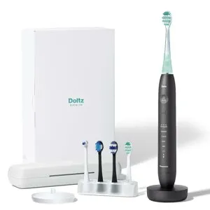 パナソニック 音波振動ハブラシ ドルツ 最上位モデル W音波振動 Bluetooth搭載 ブラッシングナビ 充電スタンド 携帯ケース付 スペースブラック EW-DT88-K