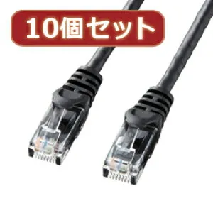 ☆10個セットサンワサプライ カテゴリ6UTPLANケーブル LA-Y6-05BKX10