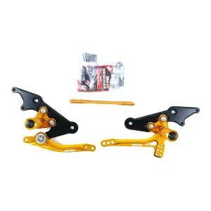 BABY FACE (ベビーフェイス) バックステップ 3ポジション 正/逆チェンジ可能 アルミ ゴールド CB400SF Revo[NC42] 002-H018GD