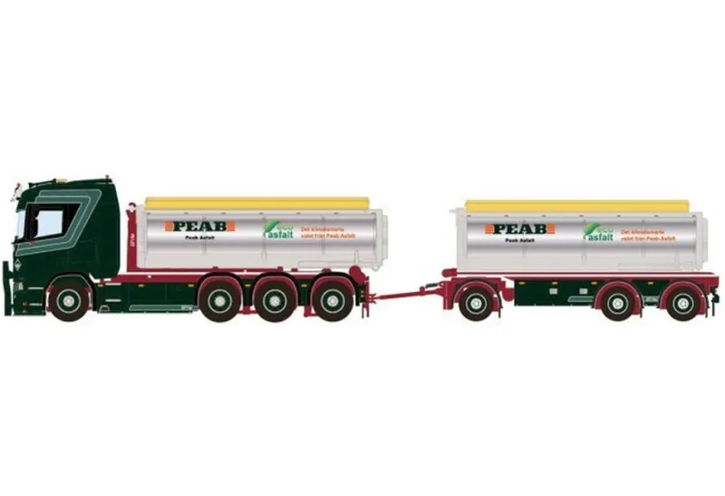 WSI MODELS 新品 ミニカー 1/50 BYe Peab Asfalt SCANIA R NORMAL CR20N RIGED TRUCK WITH HOOKLIFT SYSTEM 8X4 HOOKLIFT CONTAINER DRAWBAR TRAILER - 3 AXLE + ASPHALT CONTAINER [01-4606]