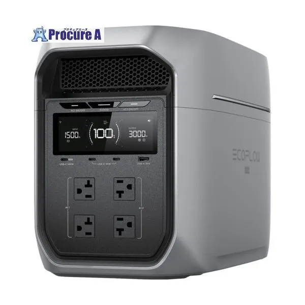 EcoFlow ポータブル電源 DELTA 3 MAX Plus ▼707-7994 EFD3MP-JP 1台