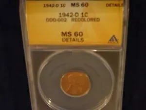 1942-D 1C DDO ANACS MS 60