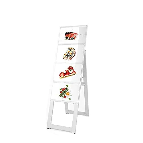 看板 立て看板 A型看板 スタンド看板 カードケースA型看板 差し替え式 店舗用看板 A4 1列 4段 4枚 片面 W320mm×H1200mm 屋外看板 A4横4片面 ハイ kdks-A4Y4KH