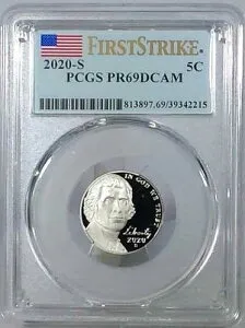 2020年 - S ジェファーソン ニッケル PCGS PR69DCAM - ファーストストライク