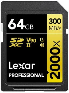 Lexar Professional 64GB SDXC 2000X UHS II 読み取り 300mb 書き込み 260mb 4K メモリーカード (LSD2000064G-BNNNG)