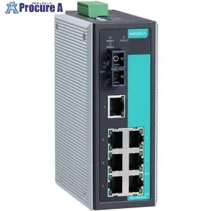 MOXA 8ポート(RJ45×7、シングルモードSCコネクタ(80km)×1) アンマネージド イーサネットスイッチ EDS-308-S-SC-80 1個 ■▼168-8095 【送料都度見積】