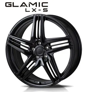 送料無料 ホイールのみ 4本セット KITジャパン GLAMIC LX-S サテンブラック 20インチ 8.5J インセット+28 5穴 PCD120 4本 クラウンセダン レクサスLS 球面座 14R レクサス＆トヨタ専用 純正球面ボルト対