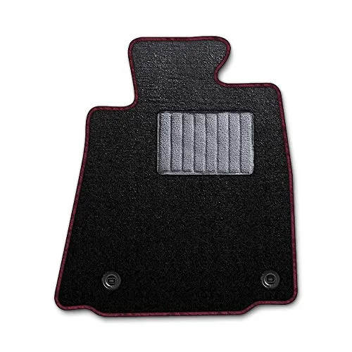 DAD ギャルソン D.A.D エグゼクティブ フロアマット MAZDA(マツダ)CAROL キャロル 型式 : HB36S 1台分 GARSON エレガントデザインブラック/オーバーロック(ふちどり)カラー:ワインレッド/刺繍:無し CAC350-MZ0