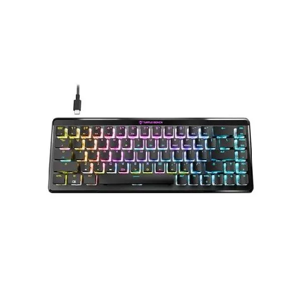 Turtle Beach Vulcan II Mini Air 65% Wireless Optical Mechanical Gaming Keyboard, Bluetooth, Customizable RGB Lighting, Detachable Cable, Smar_並行輸入