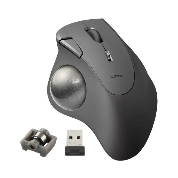 エレコム M IT11DRBK トラックボール マウス 無線 5ボタン ベアリングユニット エルゴノミクス IST ブラック MIT11DRBK