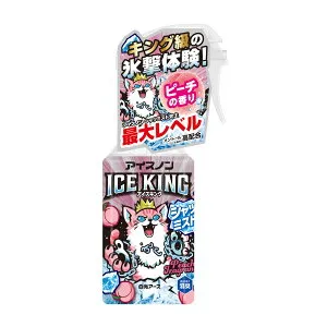 【送料込・まとめ買い×8個セット】白元アース アイスノン シャツミスト ICE KING ピーチの香り 本体 300mL 衣類用冷感スプレー