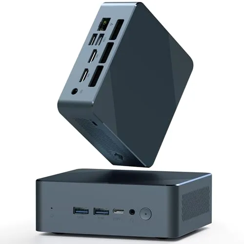 Getorli ミニPC【AMD Ryzen 5 3550H 搭載-3500Uのアップグレード】 - 16GB RAM / 512GB SSD 小型PC デュアルHDMIでトリプルディスプレイ対応 Wi-Fi6 & Bluetooth 5.3 ビジネスオフ