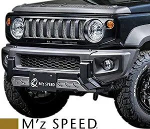 【M's】 スズキ JB74W ジムニー シエラ (2018/7-) M'z SPEED CROSS LINE フロントバンパーガード エムズスピード AES 未塗装 エアロ パーツ パイプガード 社外品 カスタム ドレスアップ 改造 外装 パーツ
