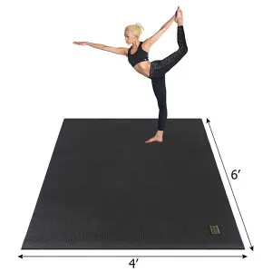 ヨガマット 広い 大きい 183×122 厚さ7mm トレーニング Gxmmat Large Yoga Mat 72x 48(6'x4') x 7mm for Pilates Stretching Home Gym Workout, Extra Thick Non Slip Anti-Tear Exercise Mat, Use Without Shoes