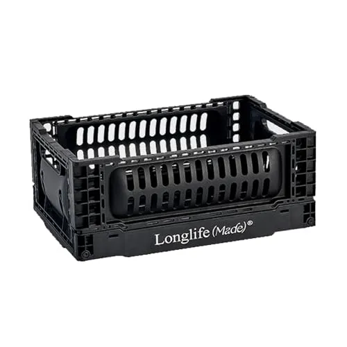 Nextstage フロントバスケット 折りたたみ式 バイクバスケット クロスカブ 50 110 フロントキャリア ボックス バイク リアボックス 前カゴ 5L 小物収納用 カスタムパーツ (ブラック)