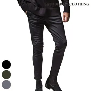 【マラソンP20倍】RESOUND CLOTHING リサウンドクロージング パンツ PAT TIGHT EASY PANTS RC30-ST-037Hスラックス テーパード イージーパンツ ジャージ ストレッチ フォーマル カジュアル BLACK KHAKI GREY