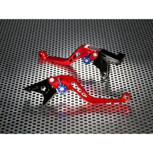 U-KANAYA スタンダードタイプ ショートアルミビレットレバーセット レバー レッド アジャスター チタンカラー YA029-004-0205-06 ユーカナヤ レバー YZF-R7