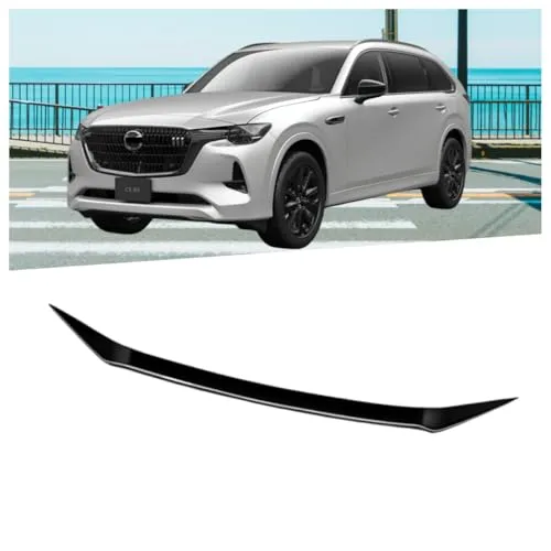【Aobexalt】「マツダ CX-80 CX80 KL系 2024年～」に対応 フロントパネル ボンネットカバー 車体カバー フードガーニッシュ 外装アクセサリー カーパーツ (光沢ありブラック)