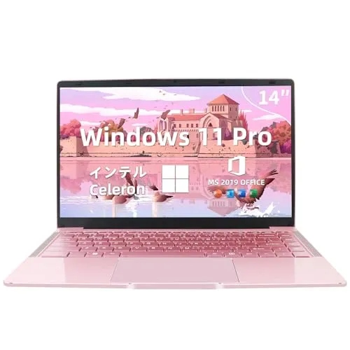 SERYUB ノートパソコン【MS Office 2024】【Win 11Pro】14インチ1920*1080 IPS パソコンノート 高速CPU Celeron J4105 最大2.7Ghz/メモリ:DDR４ 8GB/SSD:512GB ノートPCフィル