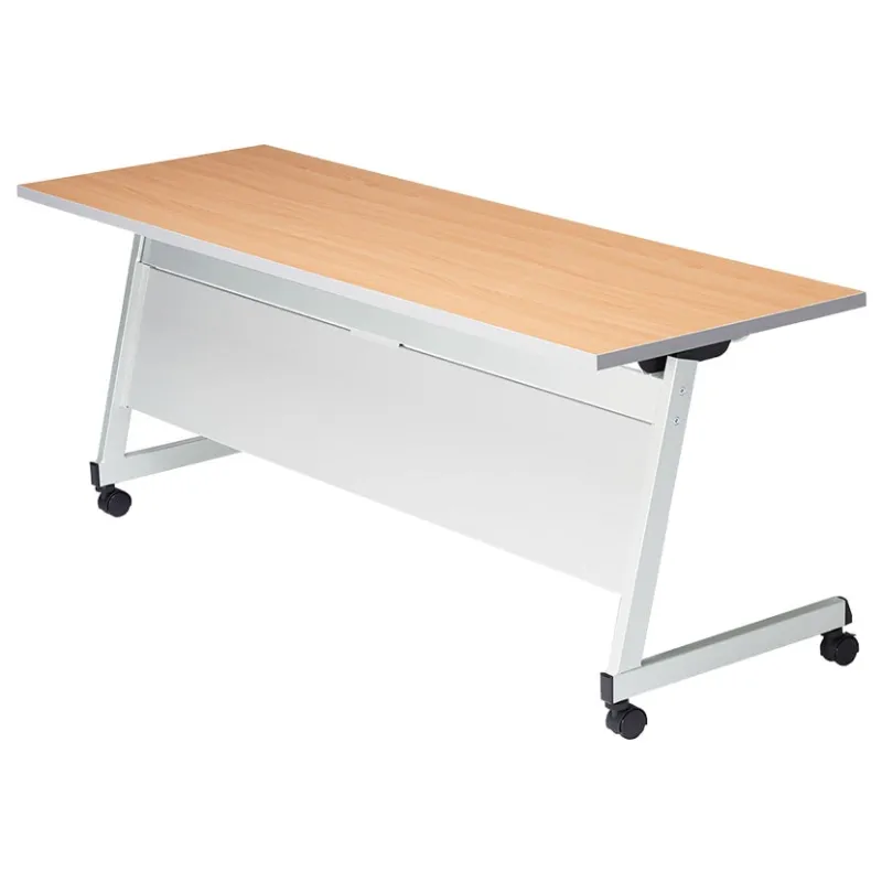 LCL 会議用テーブル スタッキングテーブル 折りたたみ キャスター付き セミナーテーブル アジャスト機能付き 幅1200×奥行450×高さ700mm パネル付き LCL-1245P