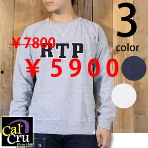【限定SALE品】 カルクルー CAL CRU アメリカ製 クルーネック ラグラン ガセット 長袖 Tシャツ MS14-07-2
