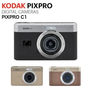KODAK PIXPRO C1 コンパクトデジタルカメラ 13MP BSI CMOS 4倍ズーム 2.8インチLCDスクリーン LEDフラッシュ 内蔵バッテリー USBチャージ