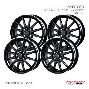 【15インチ 4H 100 4.5J +45】タント/タントカスタム LA600S 2015/12～2018/12 ホイール4本セット INFINITY F12 BK/P INTER MILANO インターミラノ