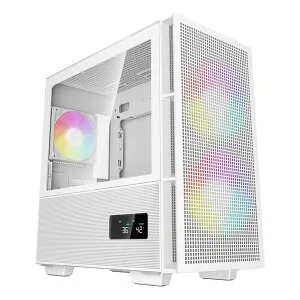 【25日は24時間限定クーポン配布】DEEPCOOL ディープクールミニタワー型PCケース CH360 DIGITAL WH microATX/デジタルディスプレイ/ホワイト R-CH360-WHAPE3D-G-1(2654312)送料無料
